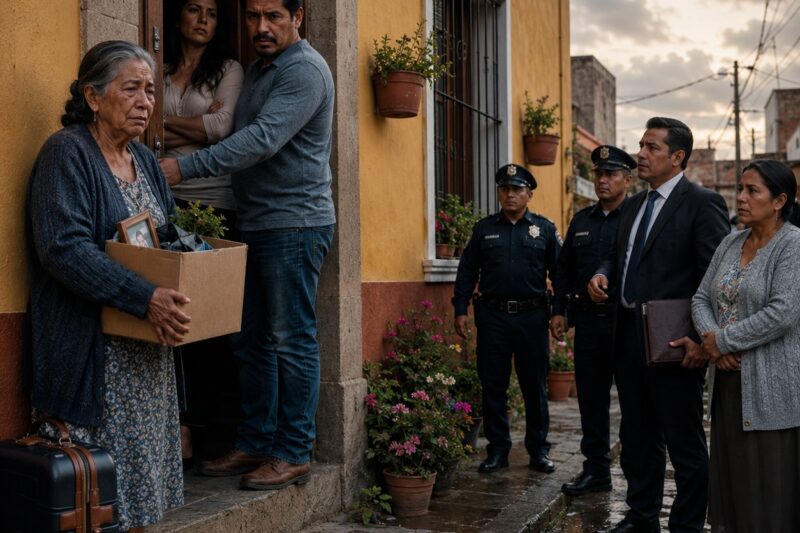 El hijo cerró la puerta con llave, impidiendo que su madre entrara en la casa… a la mañana siguiente, llegaron la policía y los abogados.