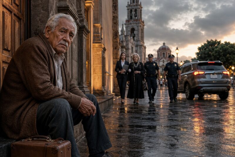 El anciano padre fue abandonado a las afueras de la iglesia en Puebla… nadie sabía que guardaba el secreto de la familia más rica de la región.