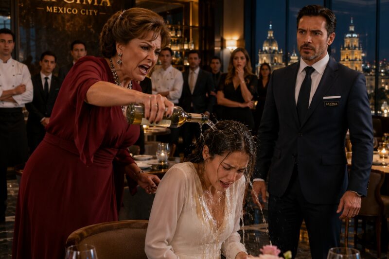 En un restaurante elegante de la Ciudad de México, vertió vino sobre su nuera… El dueño del restaurante salió inmediatamente y reveló su identidad.