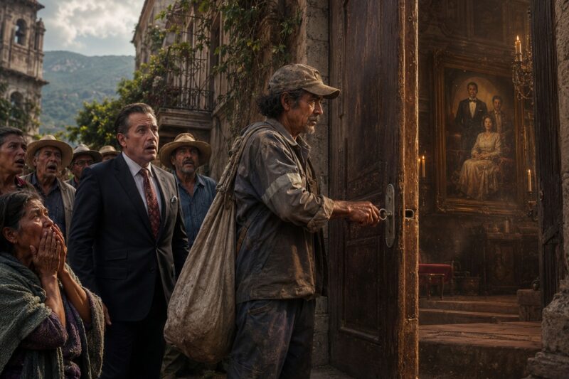 Todo el pueblo despreciaba al basurero… hasta el día en que abrió la puerta de la villa abandonada con su propia llave.