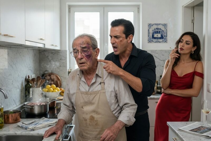 Un anciano pidió respeto en la cocina y recibió un puñetazo de su único hijo, pero el verdadero golpe llegó cuando abrió la carpeta que llevaba años ocultando en silencio