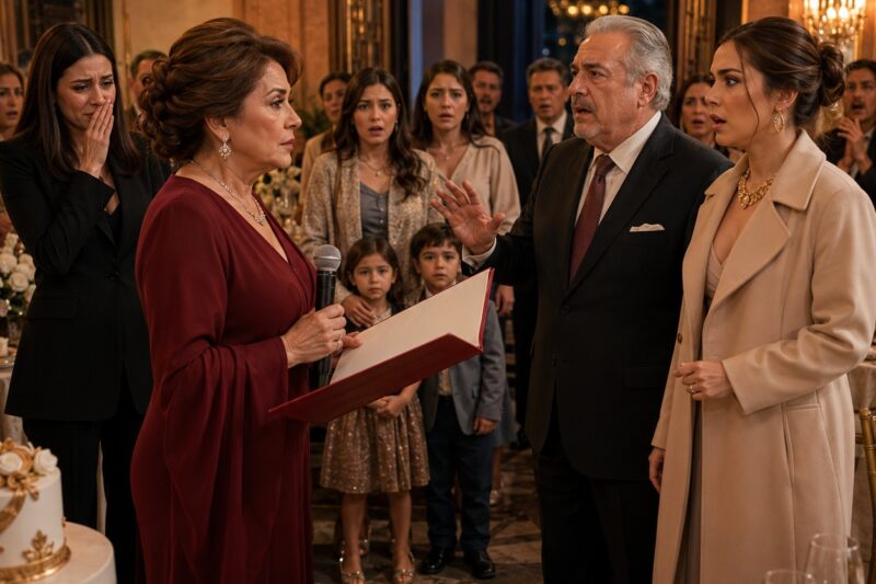Durante quince años mi padre tuvo otra familia en la casa de al lado; mi madre nunca gritó, nunca lloró frente a nosotros… hasta que en su cumpleaños 62 abrió una carpeta roja y convirtió el banquete familiar en el juicio que él más temía