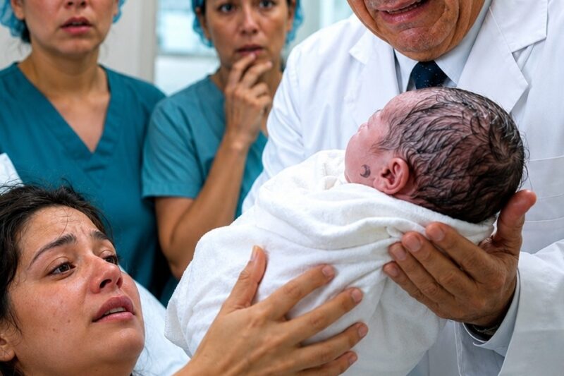 Llegó sola a parir al hijo del hombre que todos llamaron cobarde… hasta que un médico vio la marca del bebé y se derrumbó