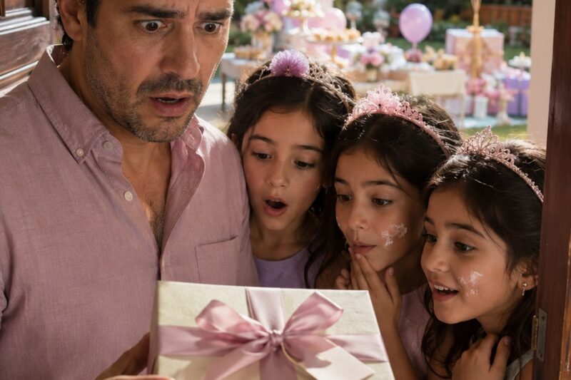 PERDÍ A MI ESPOSA EL DÍA QUE NACIERON NUESTRAS TRILLIZAS… DIEZ AÑOS DESPUÉS, AL TERMINAR SU FIESTA DE CUMPLEAÑOS, ENCONTRAMOS UNA CAJA EN LA PUERTA CON UNA ETIQUETA QUE DECÍA: “PARA MIS HERMOSAS HIJAS. CON AMOR, MAMÁ.”