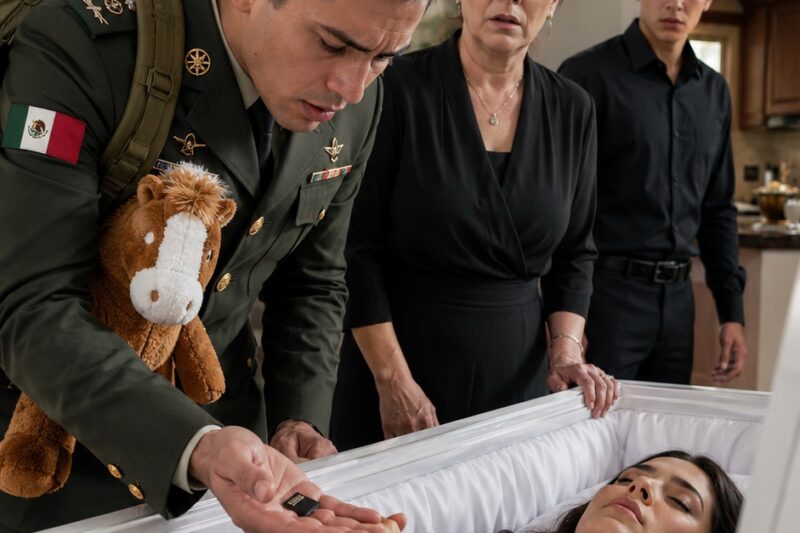 VOLVÍ DEL EJÉRCITO PARA CONOCER A MI BEBÉ, PERO ENCONTRÉ EL ATAÚD DE MI ESPOSA EN LA SALA. CUANDO TOQUÉ SU MANO CERRADA, MI MADRE SE PUSO PÁLIDA.