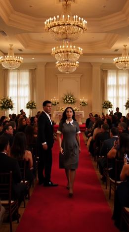Mi suegra escondió mi vestido de novia y dejó un uniforme de camarista junto con una nota: “Aprende cuál es tu lugar”. Caminé hacia el altar frente a 200 invitados sin derramar una sola lágrima… y luego expuse la verdad que destruyó su plan.