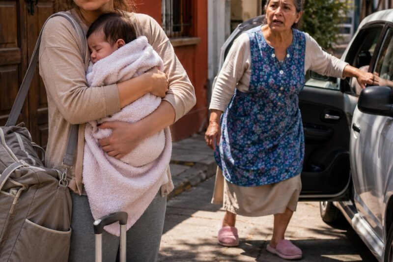 Mi esposo me engañó y mi propia madre me corrió de la casa por “no ser buena esposa”. Pero mi suegra me recibió con mi bebé en brazos.