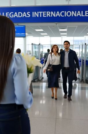 LLEGÓ AL AEROPUERTO CON FLORES PARA RECIBIR A SUS PADRES… Y ENCONTRÓ A SU ESPOSO BESANDO A LA MUJER QUE VIAJABA CON SU MISMO APELLIDO