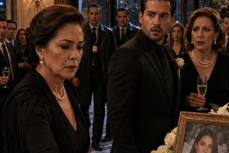 Durante la recepción funeraria de mi hija, su esposo se puso de pie frente a todos los invitados y dijo que su muerte había sido un trágico accidente. Su madre susurró: “Por fin nuestra familia se libró de ella”. Lo vi fingir que lloraba y coloqué el teléfono roto de mi hija junto a su copa. “Ella grabó todo lo que pasó esa noche”, dije. Su rostro perdió el color cuando dos agentes entraron al salón. Pero el último video reveló que alguien más lo había estado ayudando desde el principio.