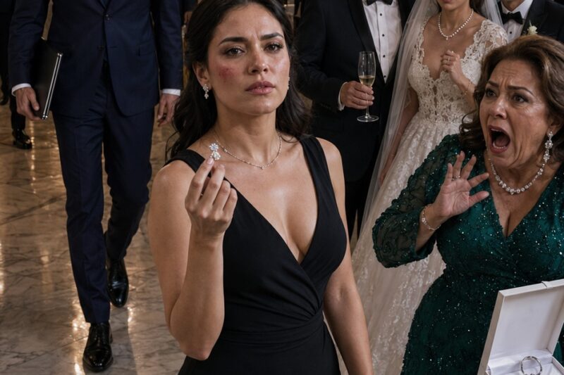 En la boda de mi hermana, mis padres exigieron que les entregara las llaves de mi penthouse frente a doscientos invitados. Me negué… y mi madre me dio una bofetada tan fuerte que uno de mis aretes salió volando. Lo recogí, salí del salón y hice una llamada. Una hora después, un hombre apareció en la recepción. Cuando mi madre vio quién era, comenzó a gritar…