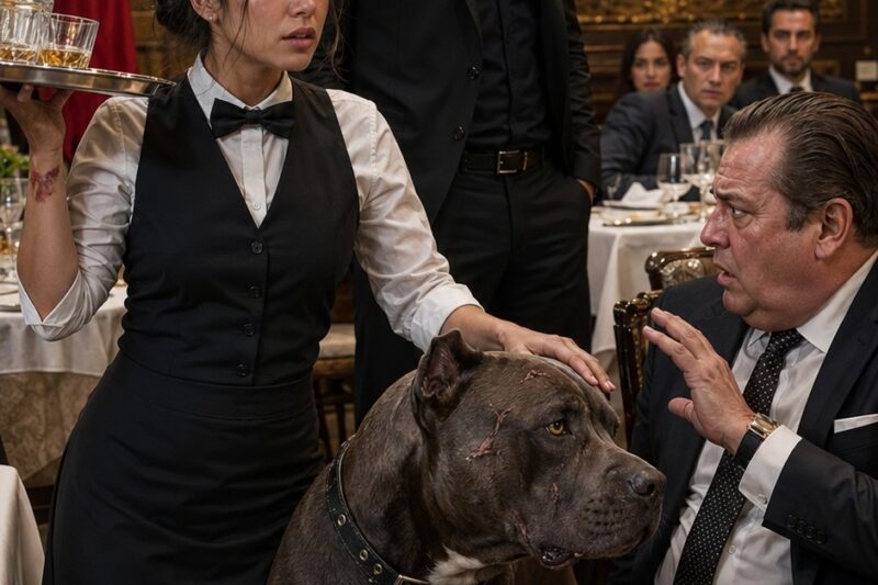 Soltó a su pit bull contra la mesera, pero el monstruo al que todos temían decidió protegerla a ella
