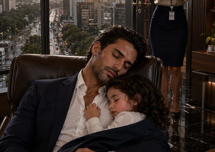 Entré a la oficina de mi jefe convencida de que me despediría por llevar a mi hija al trabajo… pero encontré al multimillonario más frío de México profundamente dormido con mi pequeña abrazada contra su pecho. Él creía que solo estaba consolando a una niña asustada. Yo no tenía idea de que estaba a punto de descubrir un secreto capaz de destruir todo lo que creía saber sobre su propia familia. Ninguno de los dos imaginó que un solo nombre cambiaría nuestras vidas para siempre.