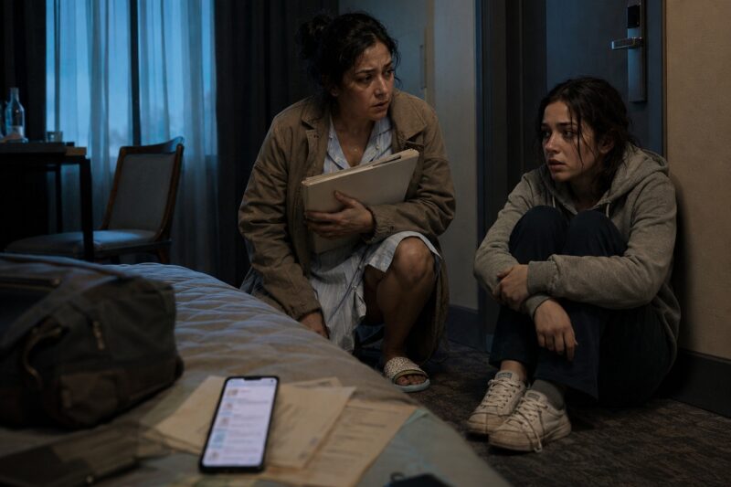 Mi hija de trece años me despertó a las 3:07 y me obligó a huir sin encender la luz; al amanecer, el chat del edificio reveló que el apagón no había sido un accidente y que los hombres buscaban nuestro departamento en el piso diecisiete